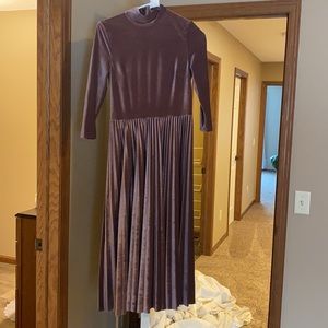 Velvet midi dress